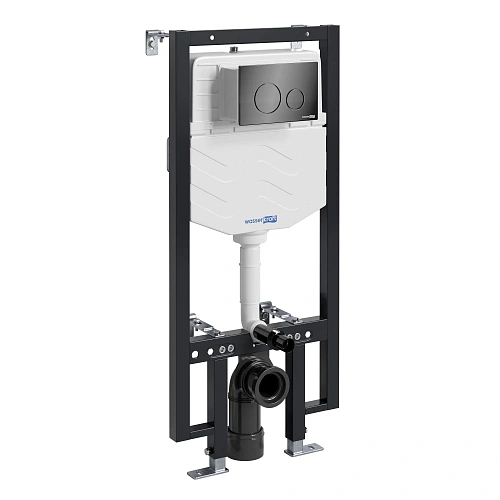Инсталляция для унитаза WasserKRAFT Vils 56TLT.010.ME.PB02 с клавишей смыва черный Инсталляция для унитаза WasserKRAFT Vils 56TLT.010.ME.PB02 с клавишей смыва черный