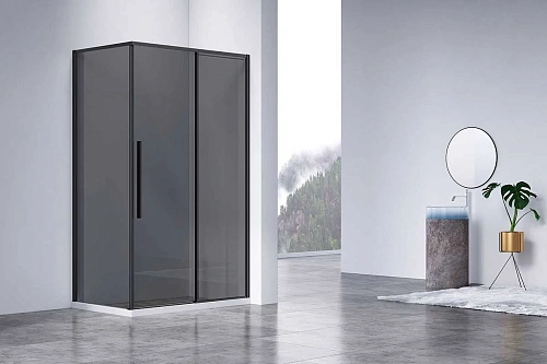 Душевой уголок Vincea Slim-N VSR-4SN9013CGB, 1300x900, черный, стекло тонированное Душевой уголок Vincea Slim-N VSR-4SN9013CGB, 1300x900, черный, стекло тонированное