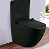 Унитаз напольный CeramaLux 2166 ХМВ черный матовый с крышкой микролифт Унитаз напольный CeramaLux 2166 ХМВ черный матовый с крышкой микролифт