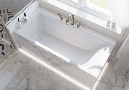 Ванна из искусственного камня Fontana Аура 1700x700 ФР-00018619 Solid Surface белый матовый Ванна из искусственного камня Fontana Аура 1700x700 ФР-00018619 Solid Surface белый матовый