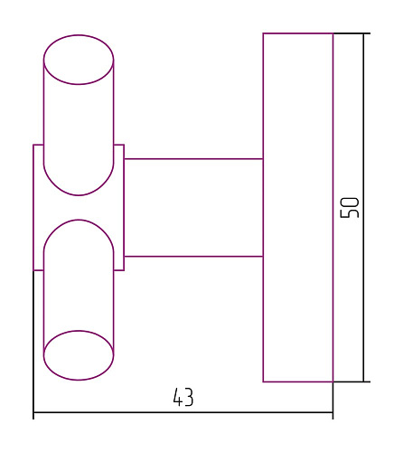Крючок Сунержа Виктория настенная (L 50) 7031-3007-0000 RAL 7031 Сине-серый Крючок Сунержа Виктория настенная (L 50) 7031-3007-0000 RAL 7031 Сине-серый