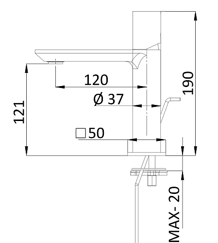 Смеситель для раковины Remer Edge EG510 Смеситель для раковины Remer Edge EG510