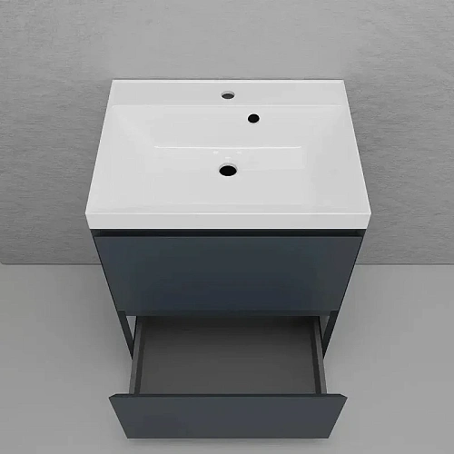 Тумба под раковину Style Line Манхэттен 60 см ЛС-00002378 напольная, графит Тумба под раковину Style Line Манхэттен 60 см ЛС-00002378 напольная, графит