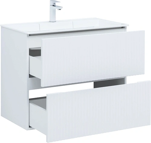 Тумба под раковину Aquanet Джейн 80 белый матовый 00313286 напольная/подвесная Тумба под раковину Aquanet Джейн 80 белый матовый 00313286 напольная/подвесная