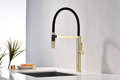 Смеситель для кухни Paulmark LEADER светлое золото Le214101-LG Смеситель для кухни Paulmark LEADER светлое золото Le214101-LG