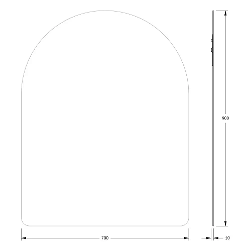 Зеркало Evoform Primary BY 0022 70х90 см со шлифованной кромкой Зеркало Evoform Primary BY 0022 70х90 см со шлифованной кромкой