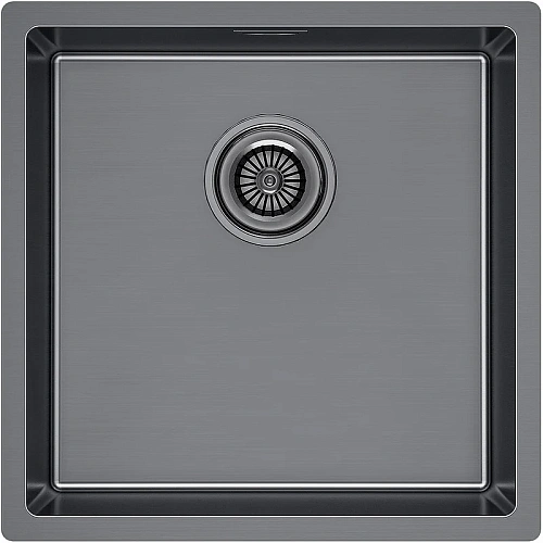 Кухонная мойка Paulmark LASSAN 49 UN LA49-GM, вороненая сталь, 490х440мм Кухонная мойка Paulmark LASSAN 49 UN LA49-GM, вороненая сталь, 490х440мм