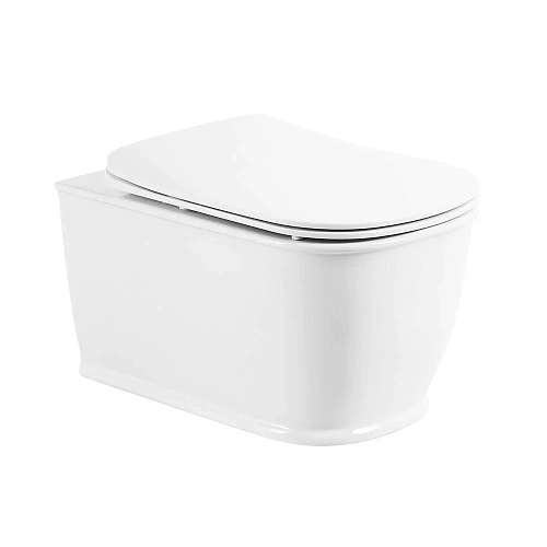 Унитаз подвесной BelBagno PRADO BB10150CH/BB10150SC безободковый с сиденьем Унитаз подвесной BelBagno PRADO BB10150CH/BB10150SC безободковый с сиденьем