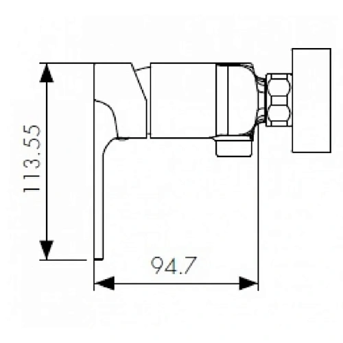 Смеситель для душа Kaiser Linear 59177 Смеситель для душа Kaiser Linear 59177
