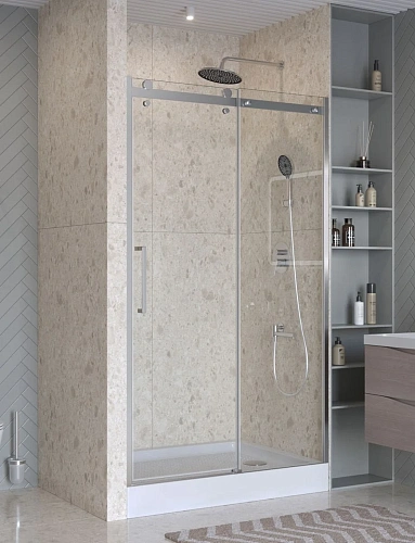 Душевая дверь BelBagno MARINO-2-BF-1-130-C-CR 130 см, профиль хром, стекло прозрачное Душевая дверь BelBagno MARINO-2-BF-1-130-C-CR 130 см, профиль хром, стекло прозрачное