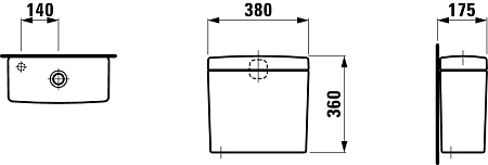 Бачок для унитаза Laufen Pro 8.2695.3.000.873.1 Бачок для унитаза Laufen Pro 8.2695.3.000.873.1