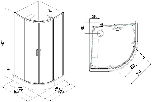 Душевая кабина Aquanet Passion EVO R white 90x90 набор 1 00267252 Душевая кабина Aquanet Passion EVO R white 90x90 набор 1 00267252