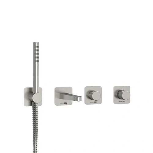 Смеситель для ванны WasserKRAFT A6451.296.298.275.100.276 встраиваемый никель Смеситель для ванны WasserKRAFT A6451.296.298.275.100.276 встраиваемый никель