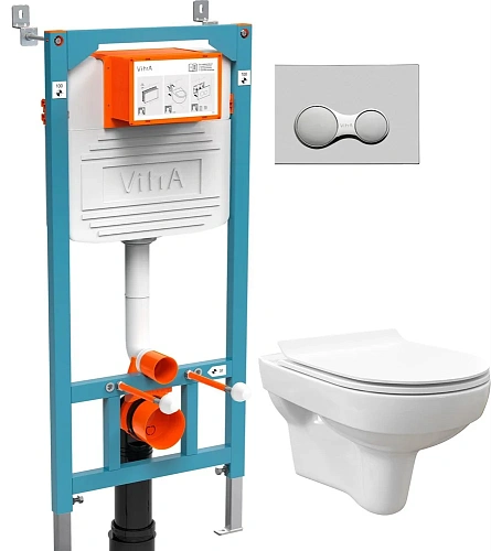 Комплект Унитаз подвесной STWORKI Хельсинки Clean On DPL EO slim 63429 безободковый + Инсталляциия V 511137 Комплект Унитаз подвесной STWORKI Хельсинки Clean On DPL EO slim 63429 безободковый + Инсталляциия V 511137