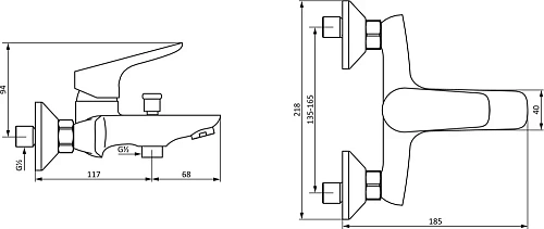Смеситель для ванны STWORKI Дублин by Damixa Дублин HFDB10000 хром,настенный, латунь, однорычажный, 427556 Смеситель для ванны STWORKI Дублин by Damixa Дублин HFDB10000 хром,настенный, латунь, однорычажный, 427556