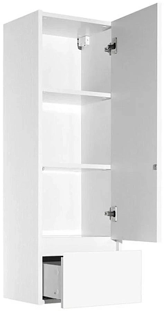 Шкаф-пенал Style Line Монако 360 (1 ящ.), Осина бел/бел лакобель, PLUS ЛС-00000672 Шкаф-пенал Style Line Монако 360 (1 ящ.), Осина бел/бел лакобель, PLUS ЛС-00000672