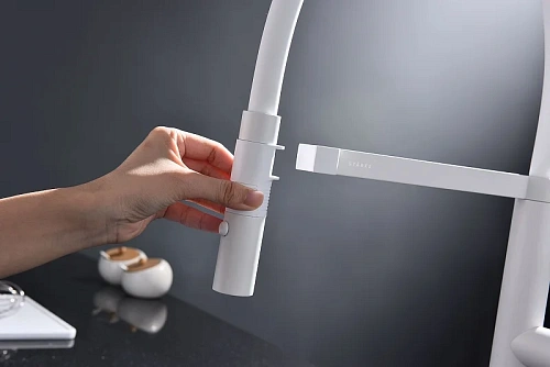 Смеситель для кухни Paulmark LEADER белый матовый Le214101-WH Смеситель для кухни Paulmark LEADER белый матовый Le214101-WH