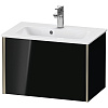 Картинка анонса товара «тумба под раковину duravit xviu xv40780b140 подвесная компакт 61 см черный глянцевый»