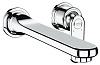 Картинка анонса товара «смеситель для раковины grohe veris на 2 отверстия (вынос 220 мм), хром (19388000) внешняя часть»