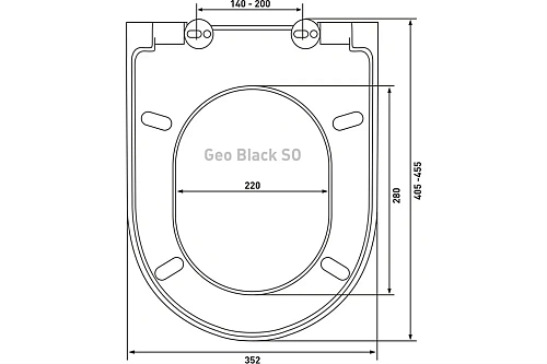 Крышка-сиденье BERGES Geo Black SO 015113 Крышка-сиденье BERGES Geo Black SO 015113