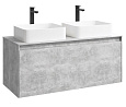 Корпус тумбы под раковину подвесной, цвет бетон светлый, 120 см без фасадов AQWELLA Mobi MOB0112BS Корпус тумбы под раковину подвесной, цвет бетон светлый, 120 см без фасадов AQWELLA Mobi MOB0112BS