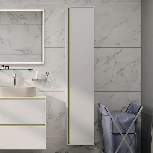 Шкаф-пенал Allen Brau Activity 35 1.34009.WM L белый матовый/олива брашированная Шкаф-пенал Allen Brau Activity 35 1.34009.WM L белый матовый/олива брашированная