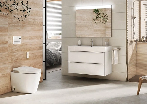 Унитаз SMART Roca Inspira In-Wash приставной с сиденьем rimless 803063001 Унитаз SMART Roca Inspira In-Wash приставной с сиденьем rimless 803063001