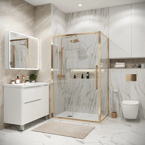 Боковая стенка GROSSMAN Cosmo 200.K33.02.70.32.00 (70x195) золото сатин, стекло прозрачное Боковая стенка GROSSMAN Cosmo 200.K33.02.70.32.00 (70x195) золото сатин, стекло прозрачное