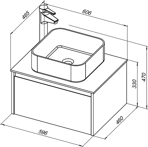 Тумба с раковиной STWORKI Карлстад 60 дуб рошелье, роверелла, с отверстием под смеситель в столешниц 427707 Тумба с раковиной STWORKI Карлстад 60 дуб рошелье, роверелла, с отверстием под смеситель в столешниц 427707