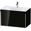 Картинка анонса товара «тумба с раковиной duravit xviu xv4610ob140c 80 см черный глянцевый»