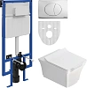 Комплект Унитаз подвесной STWORKI Хадстен SETK3304-0616-001-1-6000 с микролифтом + Система инсталляц 561334