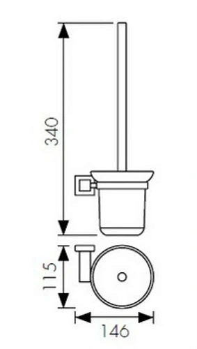 Ершик для унитаза Kaiser KH-4306 бронза латунь Ершик для унитаза Kaiser KH-4306 бронза латунь