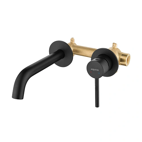 Смеситель для раковины Aquatek ЕВРОПА AQ1313MB Черный матовый, встраиваемый Смеситель для раковины Aquatek ЕВРОПА AQ1313MB Черный матовый, встраиваемый