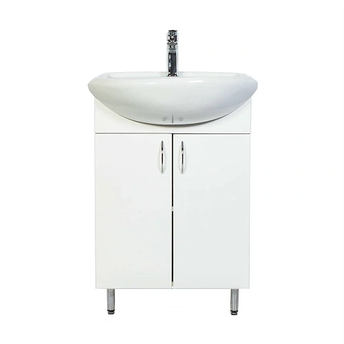 Тумба с раковиной Orange Лайт LA-50TUW+RA напольная белый Тумба с раковиной Orange Лайт LA-50TUW+RA напольная белый