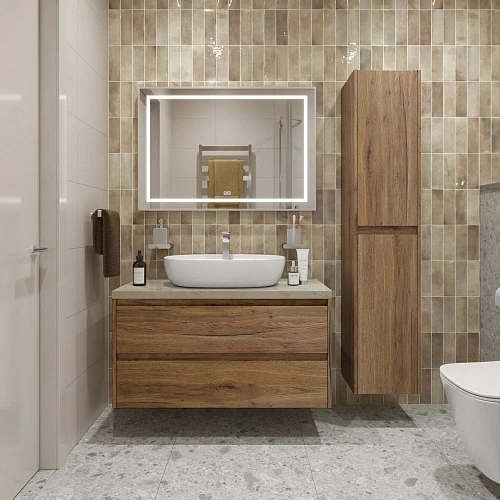 Тумба со столешницей и раковиной BelBagno KRAFT 100 kraft100rt-kepmco-1346-set подвесная KRAFT100RT-KEPMCO-1346-SET Тумба со столешницей и раковиной BelBagno KRAFT 100 kraft100rt-kepmco-1346-set подвесная KRAFT100RT-KEPMCO-1346-SET