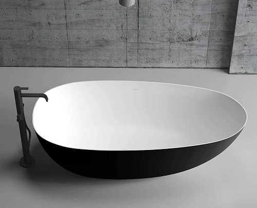 Ванна отдельностоящая ABBER AB9211MB 170x80 универсальная, черная матовая, акриловая Ванна отдельностоящая ABBER AB9211MB 170x80 универсальная, черная матовая, акриловая