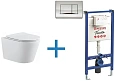 Комплект унитаза с инсталляцией Aquanet Rimless Atago 2.0 W LX-1905 (инсталляция Pestan Fluenta SET4 Atago 2.0 W + SET40006356AC Комплект унитаза с инсталляцией Aquanet Rimless Atago 2.0 W LX-1905 (инсталляция Pestan Fluenta SET4 Atago 2.0 W + SET40006356AC