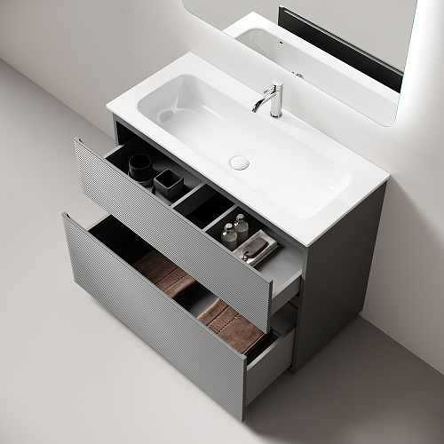 Тумба под раковину SANCOS Folk Floor FL100FES 995х445х850 Ergraut soft, напольная Тумба под раковину SANCOS Folk Floor FL100FES 995х445х850 Ergraut soft, напольная