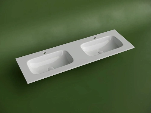 Раковина Ceramica Nova Grace CN7022 мебельная 1410x457x137 с двумя чашами и отверстиями под смеситель белый Раковина Ceramica Nova Grace CN7022 мебельная 1410x457x137 с двумя чашами и отверстиями под смеситель белый