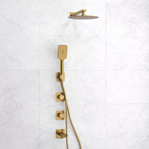 Душевая система WasserKRAFT A8251.307.308.180.259.285.194.201 встраиваемая золото Душевая система WasserKRAFT A8251.307.308.180.259.285.194.201 встраиваемая золото