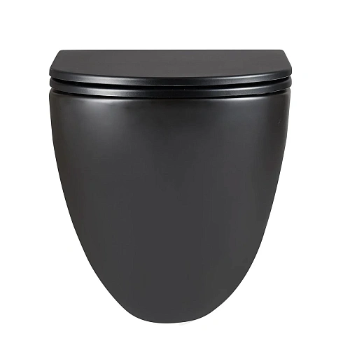 Унитаз подвесной Lemark GLAZER, безободковый с сиденьем микролифт, смыв торнадо,черный матовый 9612004 Унитаз подвесной Lemark GLAZER, безободковый с сиденьем микролифт, смыв торнадо,черный матовый 9612004