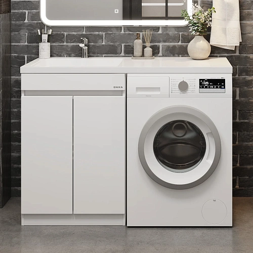 Тумба под раковину Onika Милтон Нова 48 см 104802 напольная под стиральную машину, белая (дляМарсал 110) Тумба под раковину Onika Милтон Нова 48 см 104802 напольная под стиральную машину, белая (дляМарсал 110)