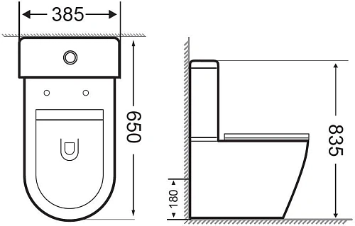 Чаша напольного унитаза Aquanet Rimless Cetus-C1 BL-102N-TPT CETUS-C1 с сиденьем Чаша напольного унитаза Aquanet Rimless Cetus-C1 BL-102N-TPT CETUS-C1 с сиденьем