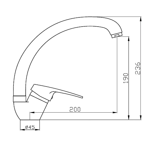Смеситель для кухни Agger Exact A2100200 Смеситель для кухни Agger Exact A2100200
