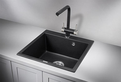 Кухонная мойка Granula 5102, ЧЁРНЫЙ, кварц 510x520 Кухонная мойка Granula 5102, ЧЁРНЫЙ, кварц 510x520