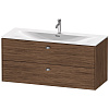 Картинка анонса товара «тумба под раковину duravit brioso br431401021 подвесная 122 см орех темный»