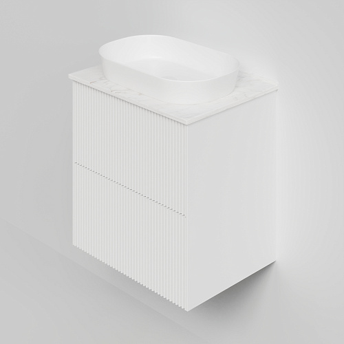 Тумба под раковину La Fenice TERRA TWIN Bianco 60 NFNC-01-TER-B-60-2-3-GG белая матовая с белой столешницей Тумба под раковину La Fenice TERRA TWIN Bianco 60 NFNC-01-TER-B-60-2-3-GG белая матовая с белой столешницей