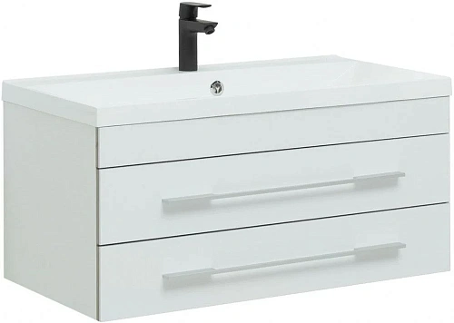 Тумба под раковину Aquanet Верона 90 белый (подвесная 2 ящика) 00172335 Тумба под раковину Aquanet Верона 90 белый (подвесная 2 ящика) 00172335
