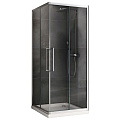 Душевой уголок ABBER Schwarzer Diamant AG02090H 90x90 см универсальный, профиль хром, стекло прозрачное Душевой уголок ABBER Schwarzer Diamant AG02090H 90x90 см универсальный, профиль хром, стекло прозрачное