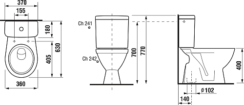 Унитаз напольный Jika Lyra Plus компакт 8.2638.7.000.242.1 без сиденья Унитаз напольный Jika Lyra Plus компакт 8.2638.7.000.242.1 без сиденья